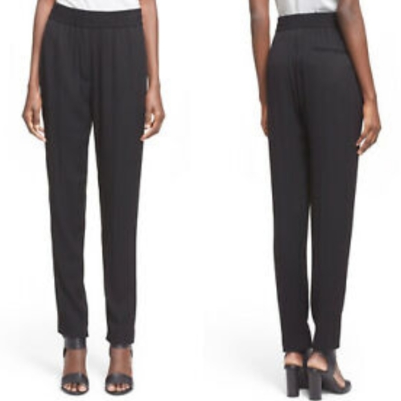 3.1 Phillip Lim 100% Silk Black Tapered Pants